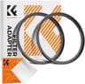 K&F CONCEPT 2 PCS Filtre Bague Adaptateur 77-82mm