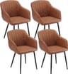 Chaises Simili Cuir Marron