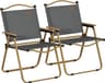 Outsunny Lot de 2 chaises de pêche