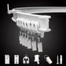 TOKPLNU Rail de rideau flexible