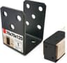 Support de poteau en U 70x70x120 mm
