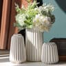 Set de 3 vases en céramique blanche
